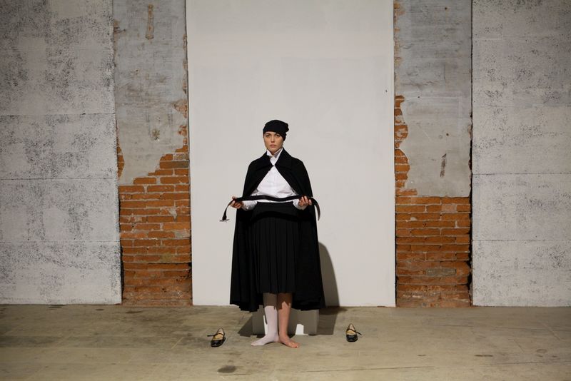 70-Fabio Mauri, Ideologia e natura, 1973. Reprise de la performance à la 55e Biennale de Venise, 2013