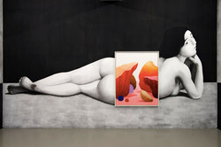 Installation view, ‘Pastel et nu,’ Centre Culturel Suisse, Paris