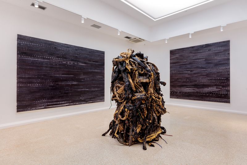 Thumbnail image for news titled Mark Bradford at the Venice Biennale reviewed by Artnet