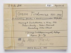 261. Copy Book (No 308) Grosse Tischruine & Sammlung flachen und dreidimensionalen Abfalls, 1975 – 1990, 1991